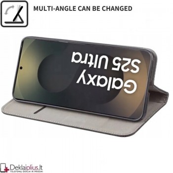 Telone dirbtinės odos dėklas - žalias (Samsung Galaxy S25 Ultra)